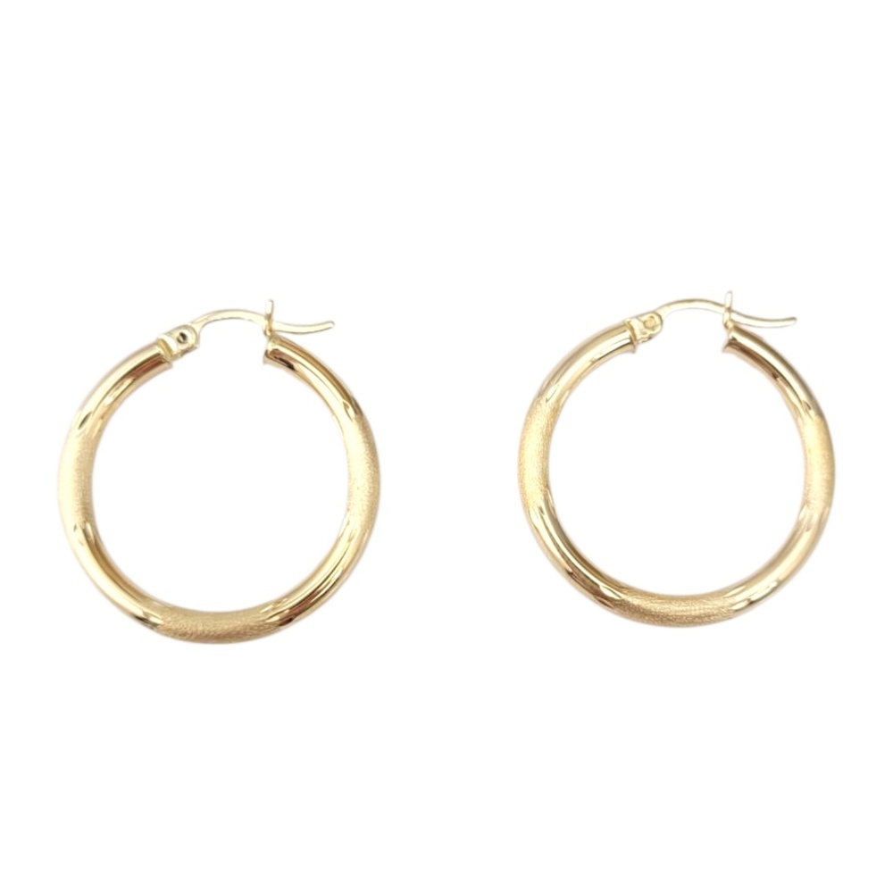 14K Yellow Gold Hoop Earrings #21749